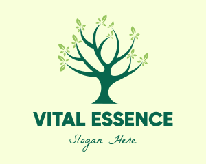 Green Natural Tree logo