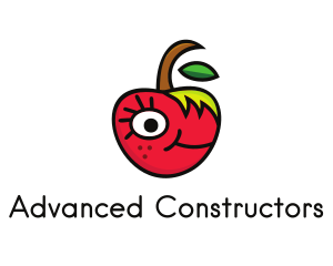 Apple Face Cartoon logo design