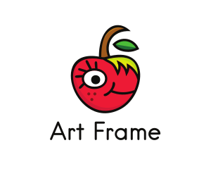 Apple Face Cartoon logo design