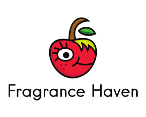 Apple Face Cartoon logo design