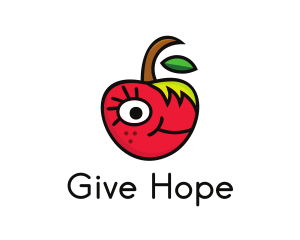 Apple Face Cartoon logo design