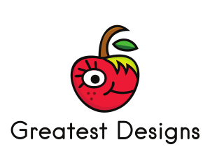 Apple Face Cartoon logo design