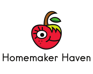 Apple Face Cartoon logo design