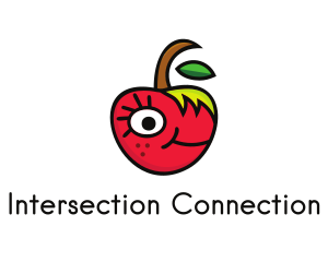 Apple Face Cartoon logo design