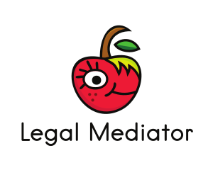 Apple Face Cartoon logo design