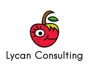 Apple Face Cartoon logo design