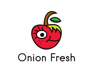 Apple Face Cartoon logo design