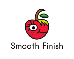 Apple Face Cartoon logo design