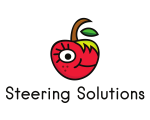 Apple Face Cartoon logo design