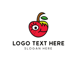 Apple Face Cartoon logo