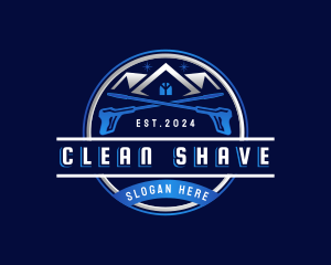 Pressure Washer Cleaning logo design