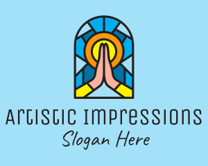 Church Pray Mosaic  logo design