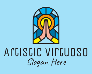 Church Pray Mosaic  logo design