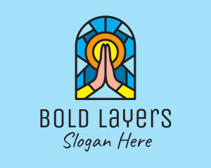 Church Pray Mosaic  logo design