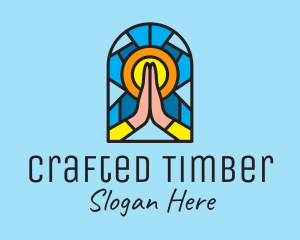 Church Pray Mosaic  logo design