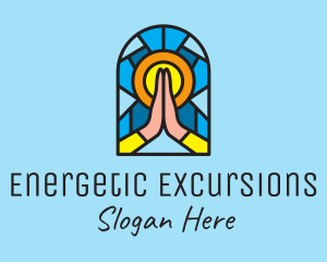 Church Pray Mosaic  logo design