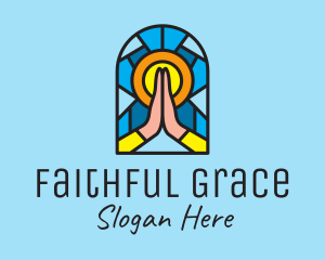 Church Pray Mosaic  logo design