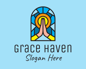 Church Pray Mosaic  logo design