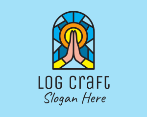 Church Pray Mosaic  logo design