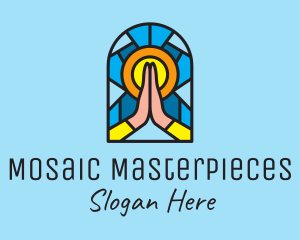 Church Pray Mosaic  logo design