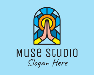 Church Pray Mosaic  logo design