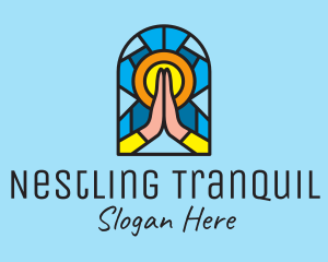 Church Pray Mosaic  logo design