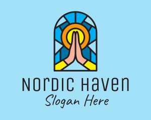 Church Pray Mosaic  logo design