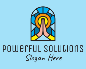 Church Pray Mosaic  logo design