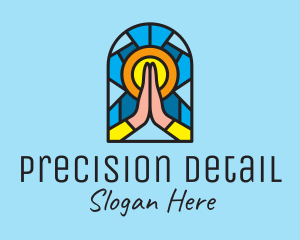 Church Pray Mosaic  logo design