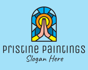 Church Pray Mosaic  logo design