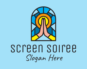 Church Pray Mosaic  logo design