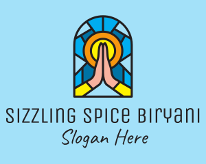 Church Pray Mosaic  logo design