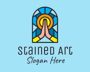 Church Pray Mosaic  logo design