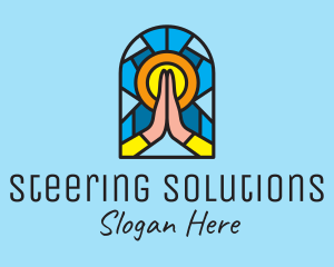 Church Pray Mosaic  logo design