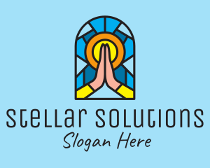 Church Pray Mosaic  logo design