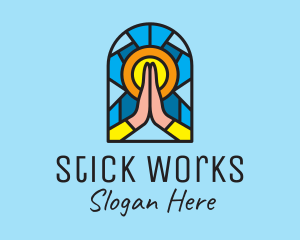 Church Pray Mosaic  logo design