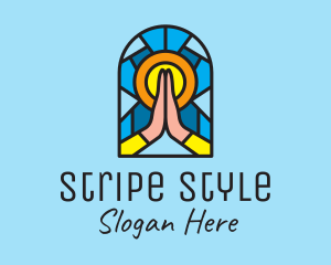 Church Pray Mosaic  logo design