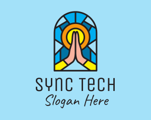 Church Pray Mosaic  logo design