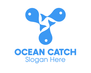 Blue Fish Aquarium logo design