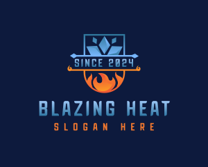 Cooling Heating Ventilation logo design