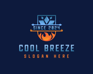 Cooling Heating Ventilation logo design