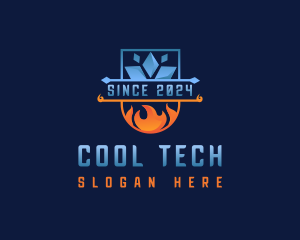 Cooling Heating Ventilation logo design