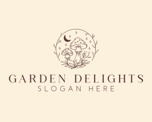 Mushroom Herbal Garden logo design