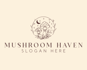 Mushroom Herbal Garden logo design