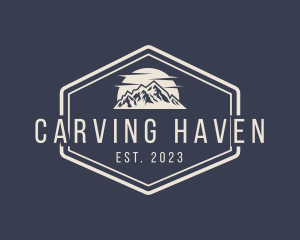 Mountain Hiking Signage logo design