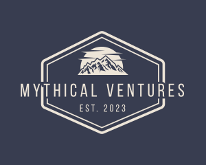 Mountain Hiking Signage logo design