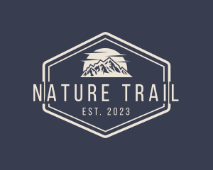 Mountain Hiking Signage logo design