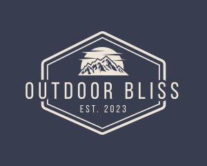 Mountain Hiking Signage logo design