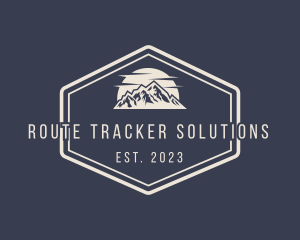 Mountain Hiking Signage logo design