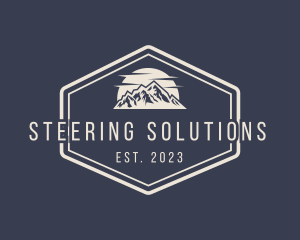 Mountain Hiking Signage logo design